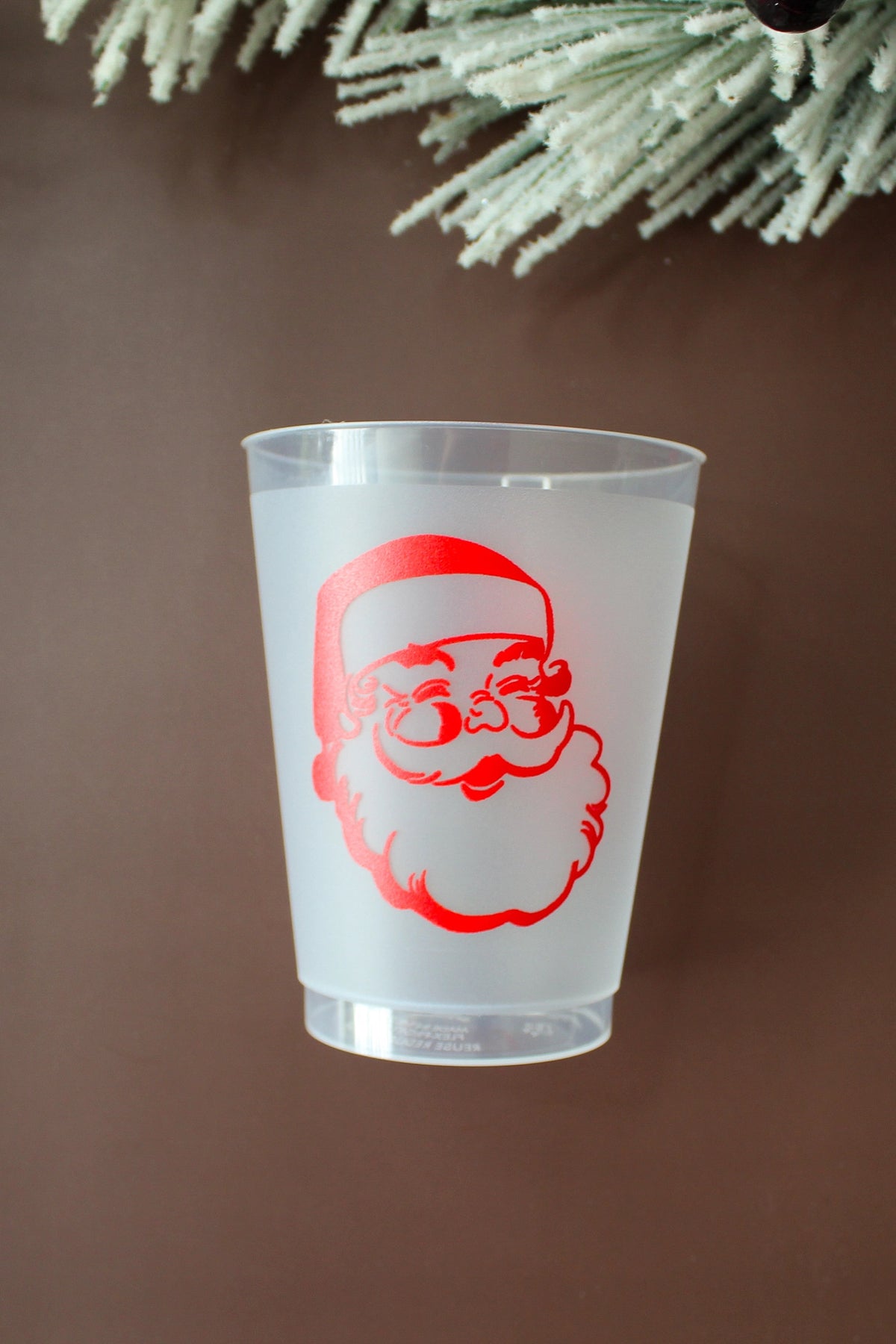 16oz Frosted Glass Cups - Christmas Designs