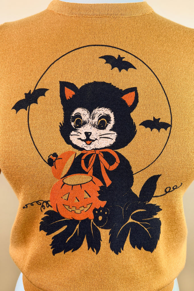 Black Cat Night short sleeve Sweater in Bronze
