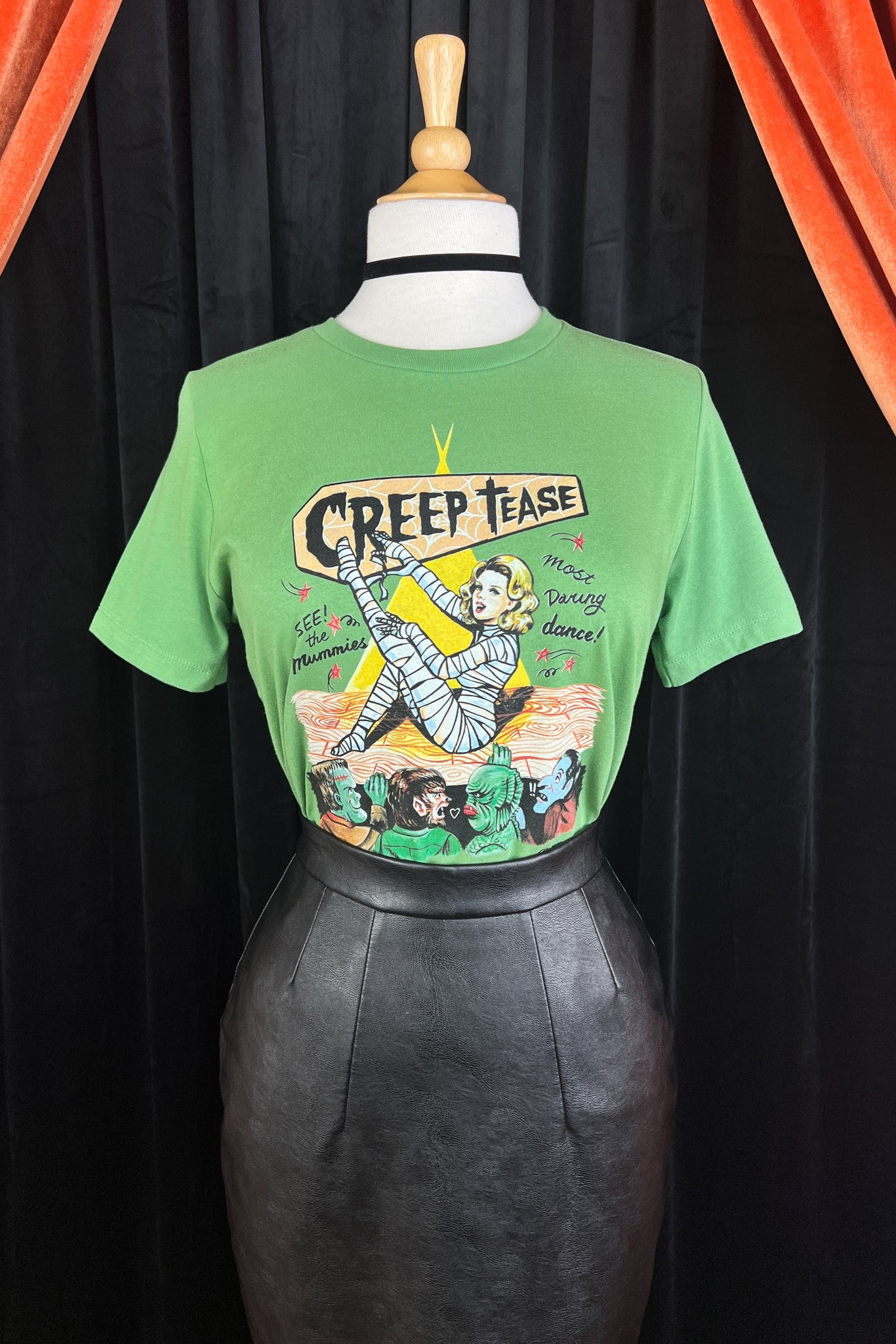 Creep Tease Relaxed Tee in Heather Leaf | Mischief Made