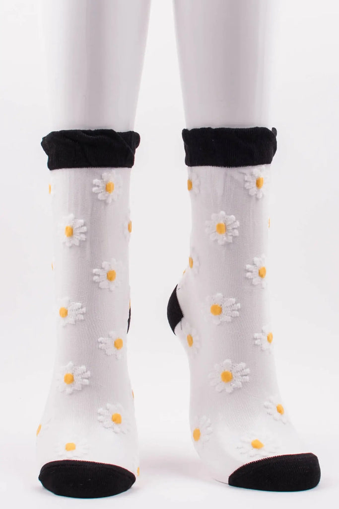 Daisy Clear Sheer Socks