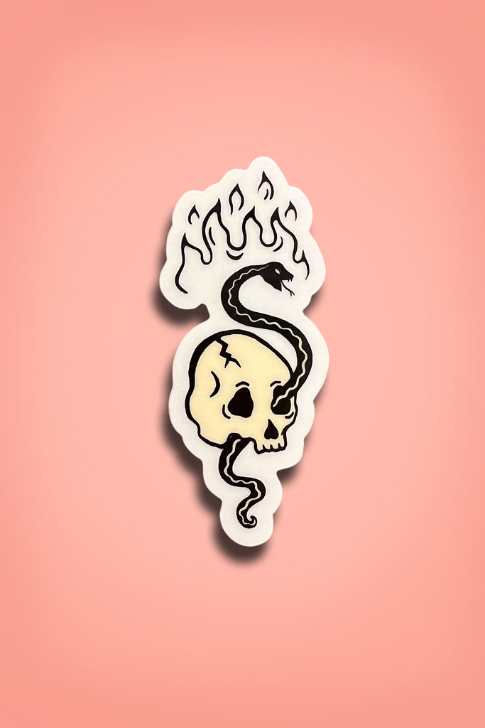 Mad Snake - Clear Sticker | Mischief Made