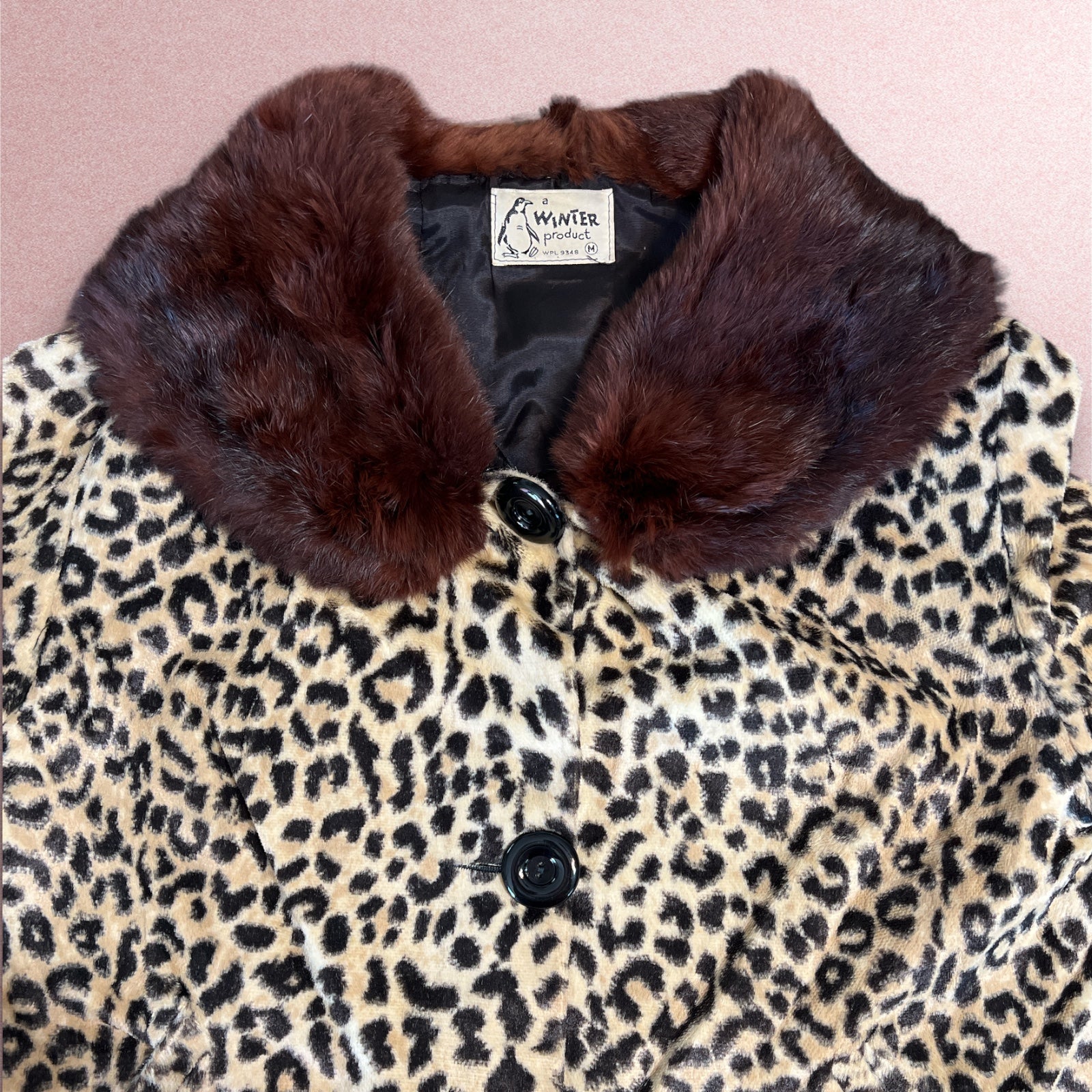 1960's Leopard Vintage Fur Jacket 'A Winter Product' size S-M