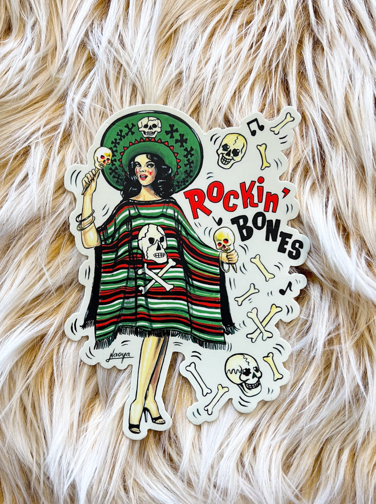 Rockin' Bones  Decal - Die cut Sticker