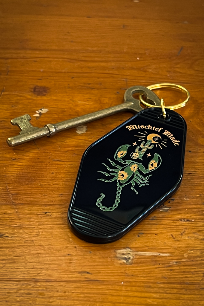 The Scorpion Keychain in Black