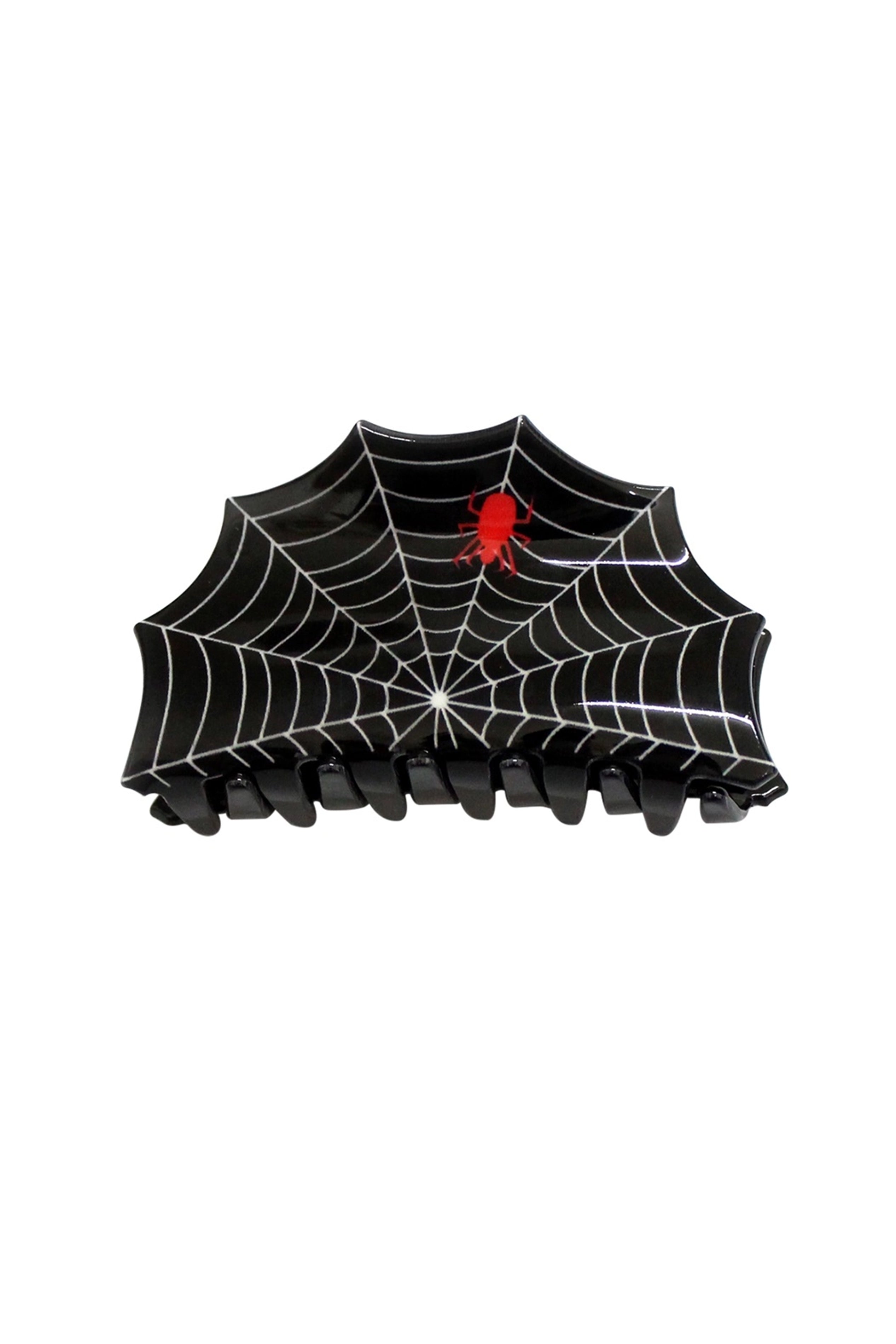 新品・未使用【GODSIZE】HAIR CHOKE［SPIDER WEB］ Spider Web with Red Spider Jaw Hair Clip in Black | Mischief Made