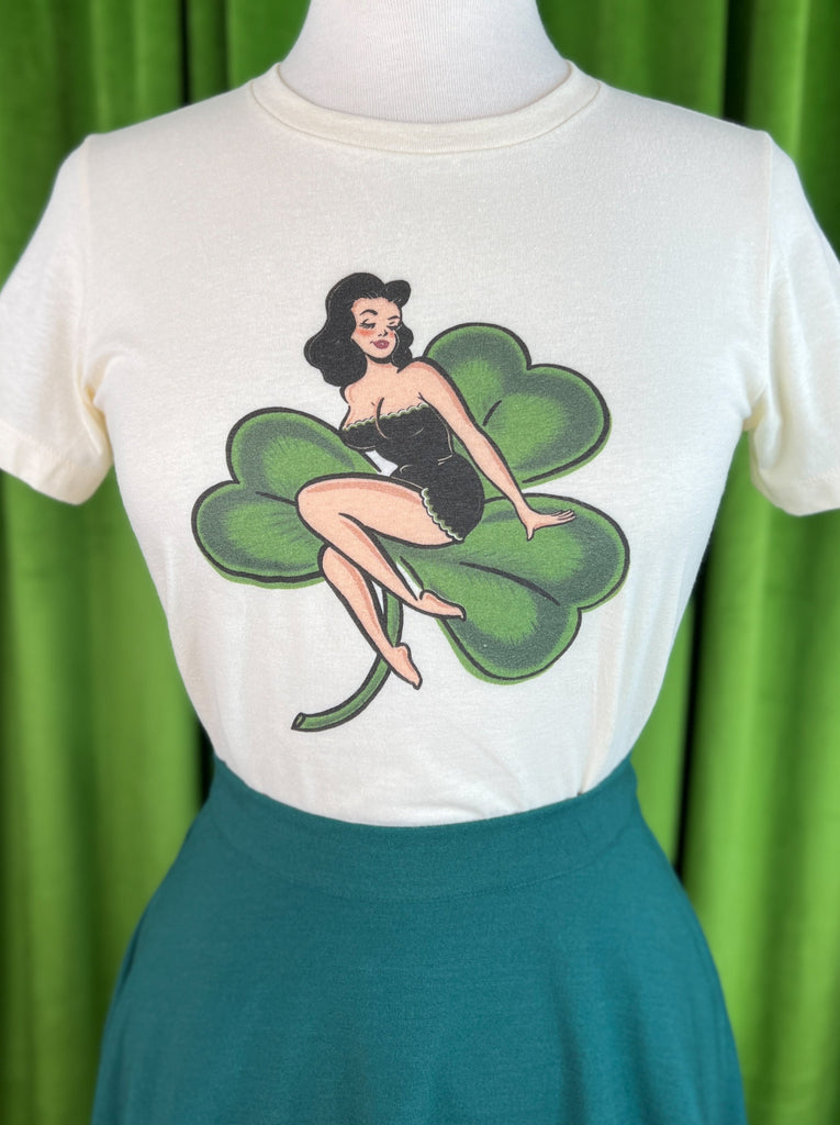 St. Pat Fitted Tee in Ivory