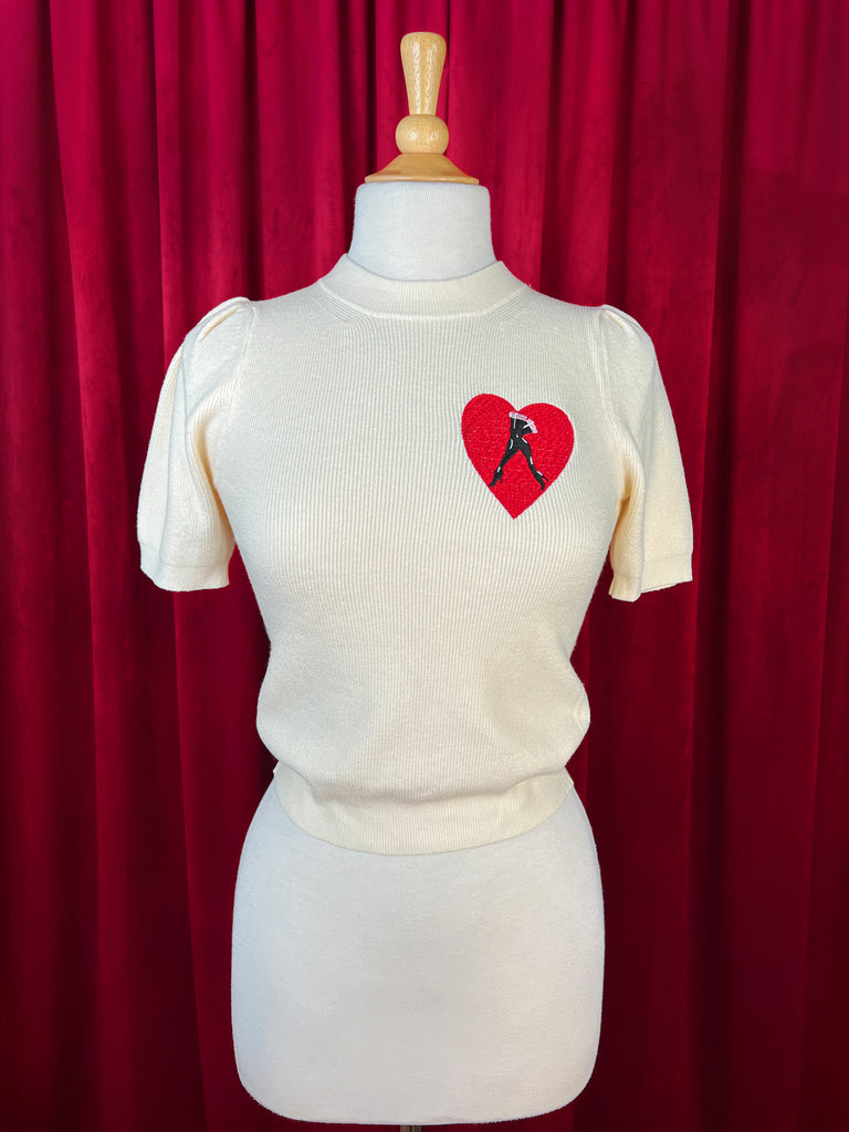 Step Into Love Short Sleeve Sweater in Ivory