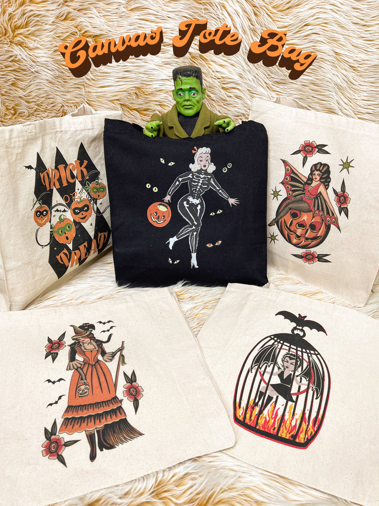 Spooky Night Canvas Tote Bag