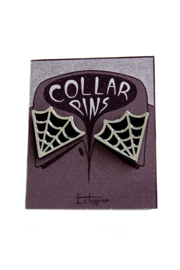 Cobweb Collar Point Lapel Pin Set