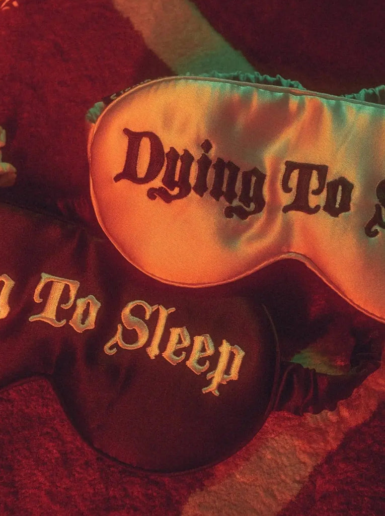 Dying to Sleep - Silk Sleep Mask in Black