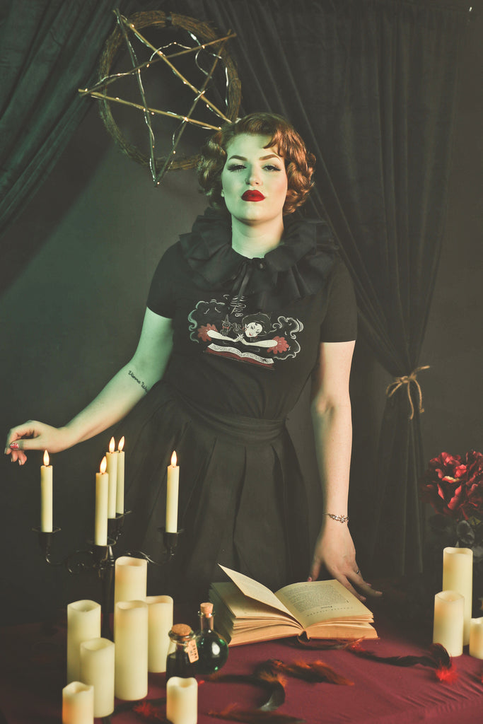 Witch Bible Fitted Tee in Black
