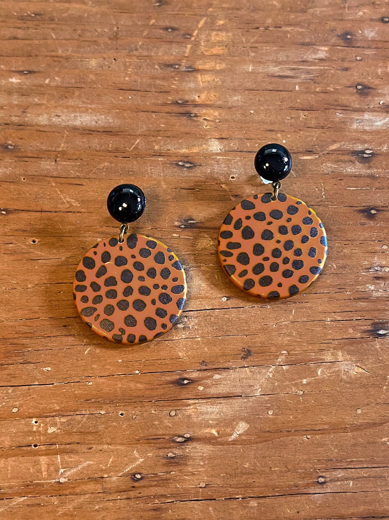 Leopard circle Earrings