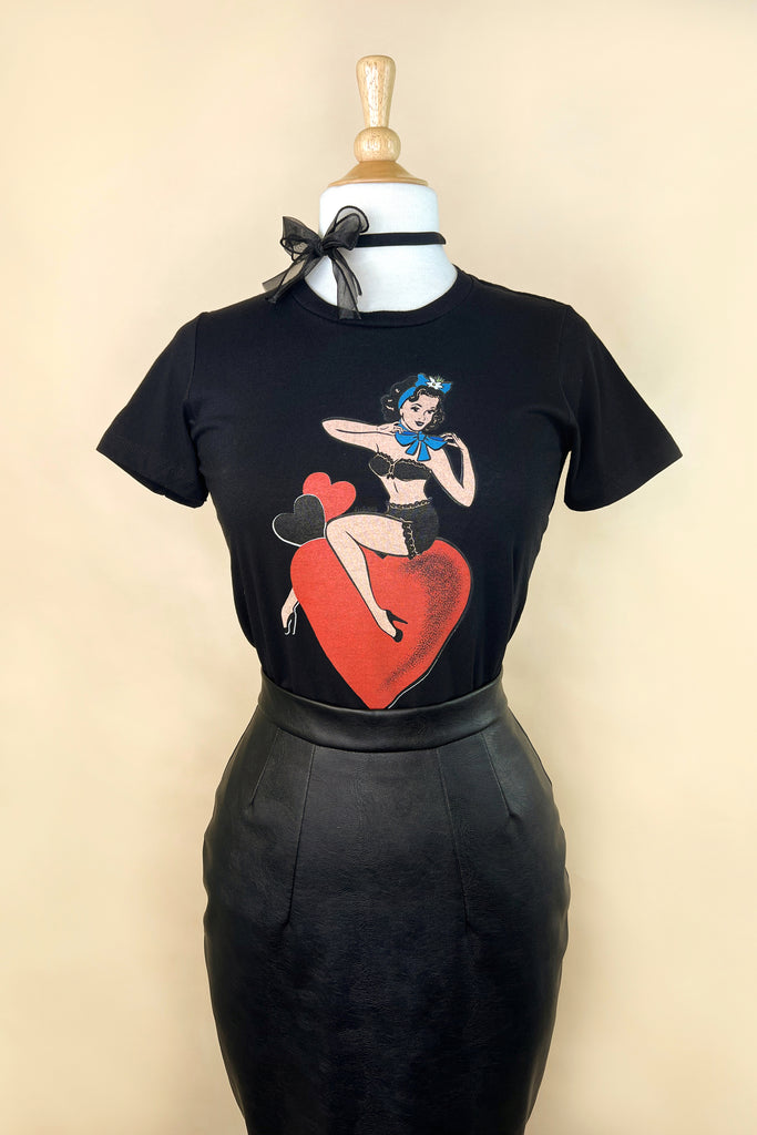 All My Love Fitted Tee in Black