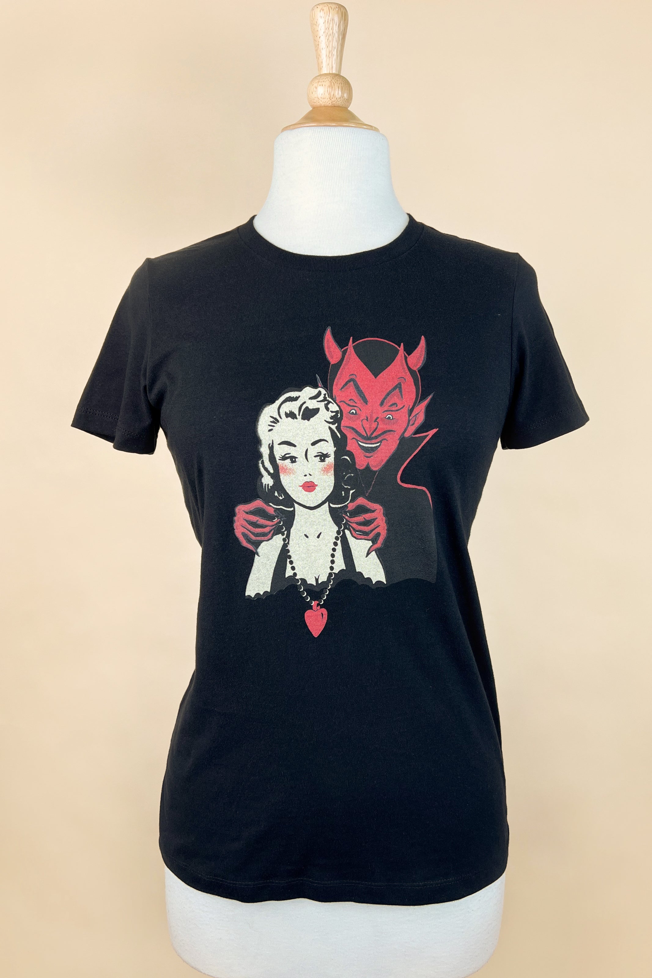Deal with the Devil Fitted Tee in Black | Mischief Made