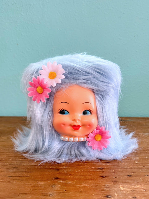 Kitsch Retro Vintage Dimple Doll Baby Blue Tissue Box Cover
