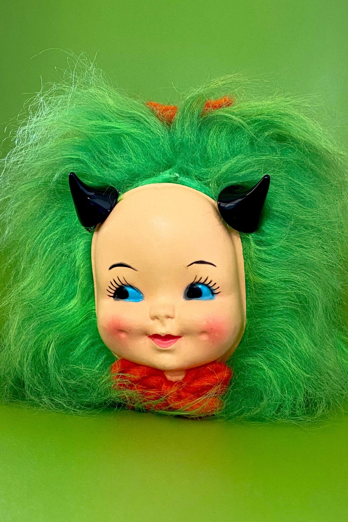 Devil horn hair clips in Black Mischief Made